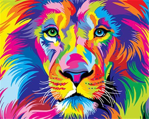 Animal Lion Paint By Numbers Canvas Wall Set PBNLIONW28