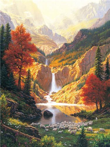 Landscape Nature Paint By Numbers Canvas Wall Set PBNNATL24