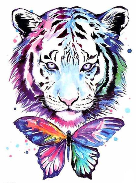 Animal Tiger Paint By Numbers Canvas Wall Set PBNTIGL3