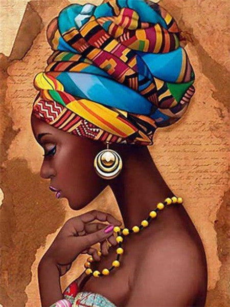 Vrouw Afrika Schilderen op Nummers PBNWONL208