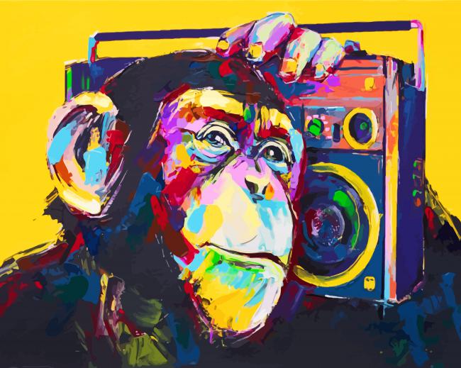 Aap met Radio Schilderen op Nummers
