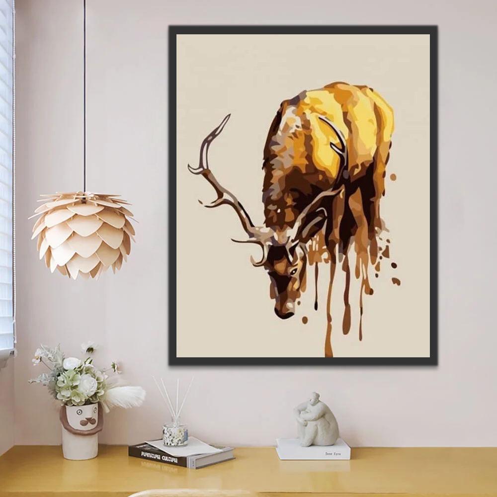 Abstract Hert Schilderen op Nummers