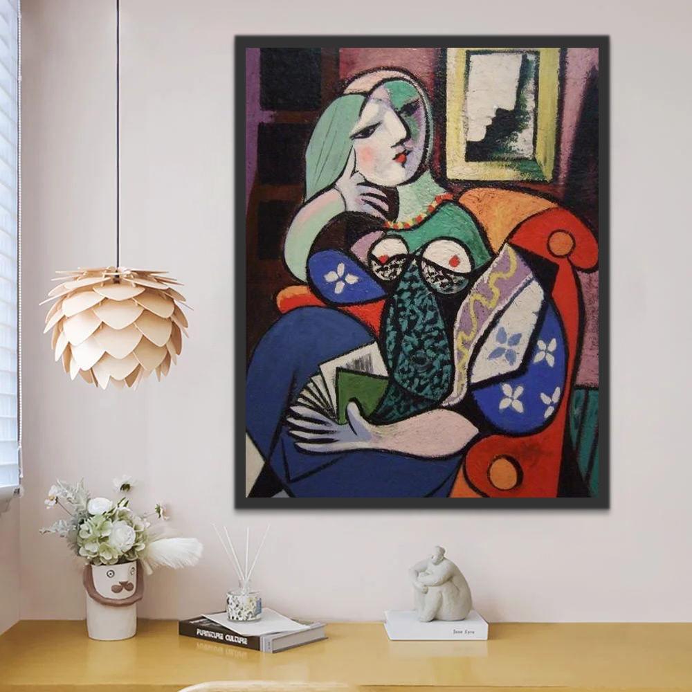 Abstract Vrouw met Lang Haar Schilderen op Nummers