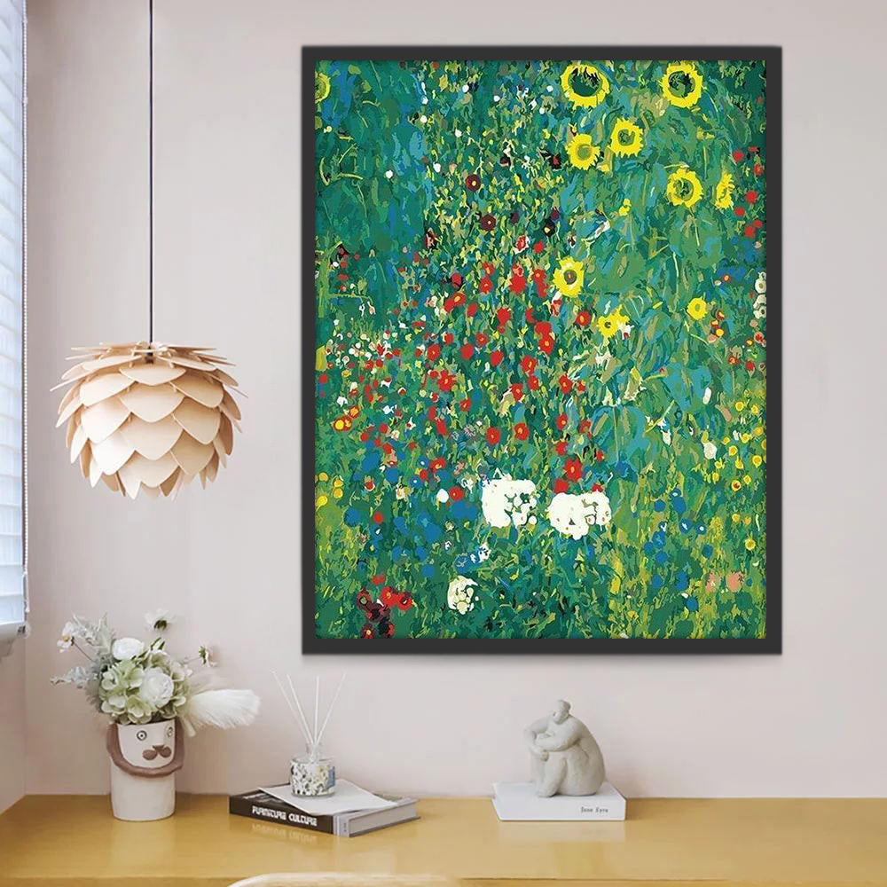 Abstracte Bloemen en Grassen Schilderen op Nummers