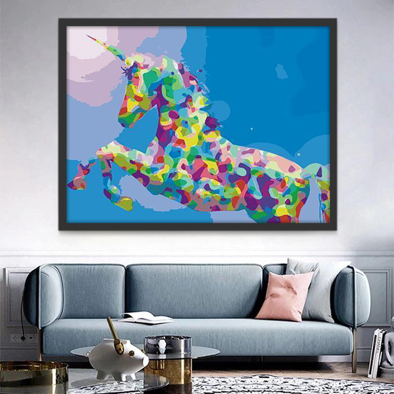 Abstracte Eenhoorn Schilderen op Nummers