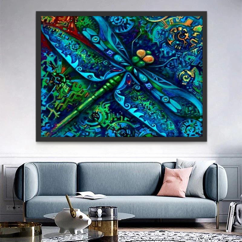 Abstracte Libelle Schilderen op Nummers