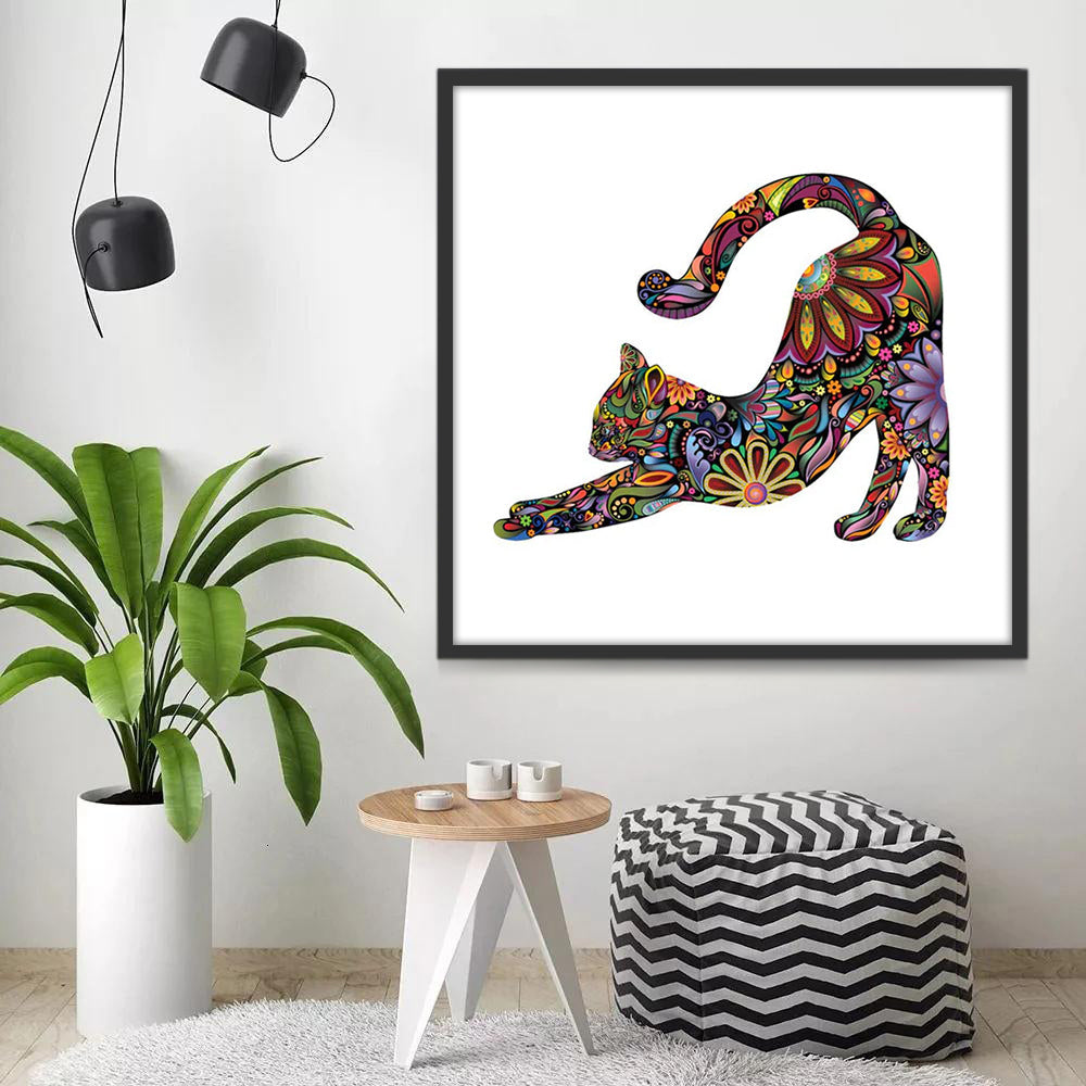 Abstracte Patronen Kat Schilderen op Nummers