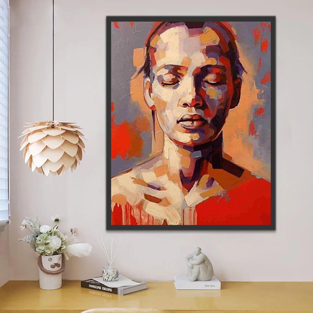 Abstracte Portretkunst Schilderen op Nummers