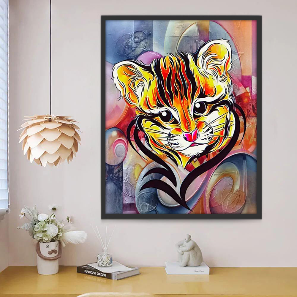 Abstracte Tijger Schilderen op Nummers