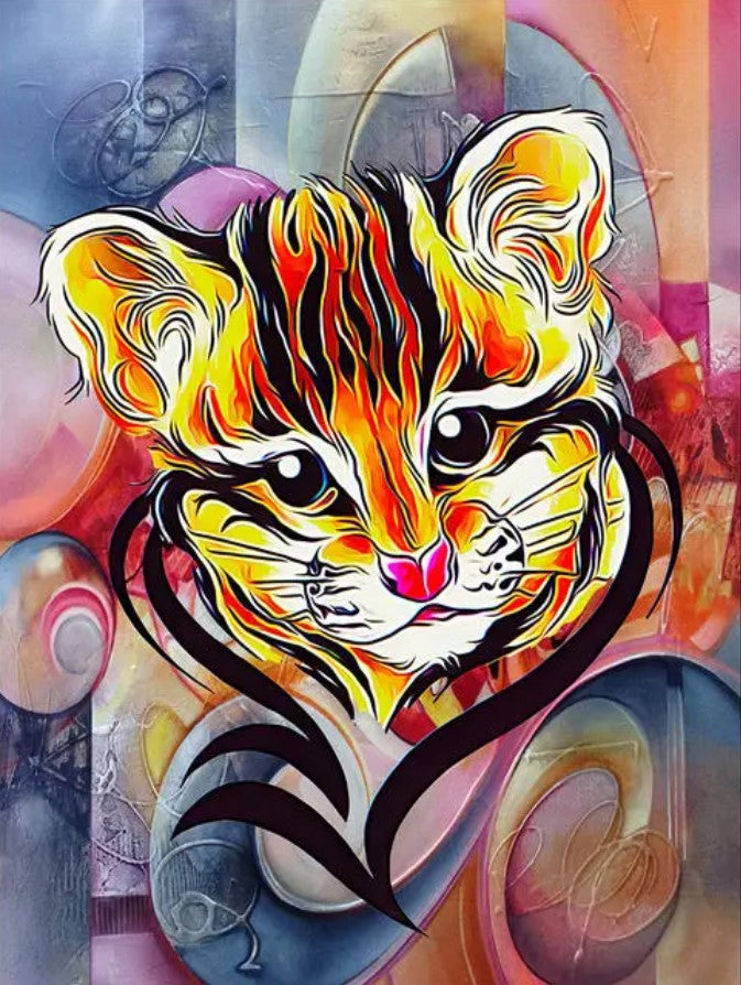 Abstracte Tijger Schilderen op Nummers