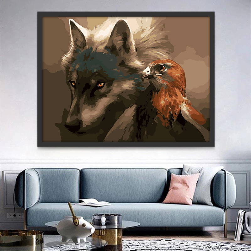Adelaar en Wolf Schilderen op Nummers
