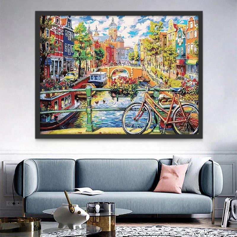 Amsterdam in de Lente Schilderen op Nummers