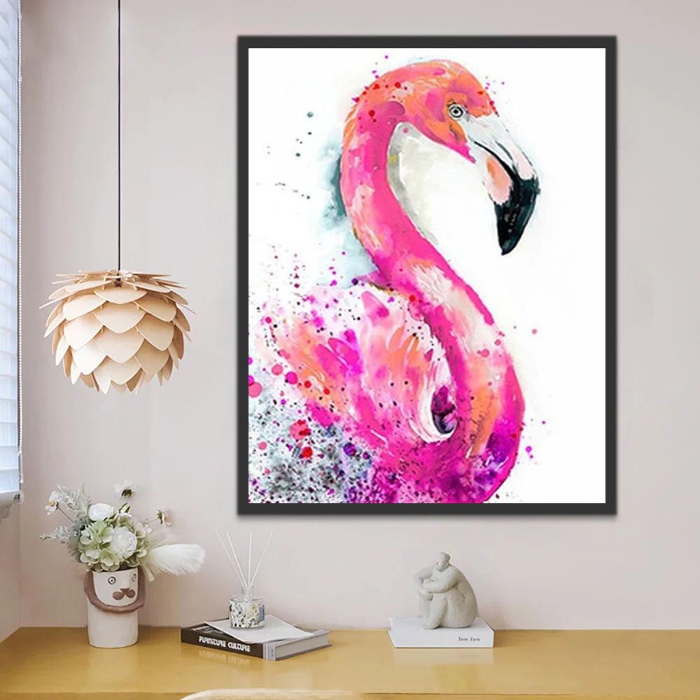 Aquarel Flamingo Schilderen op Nummers