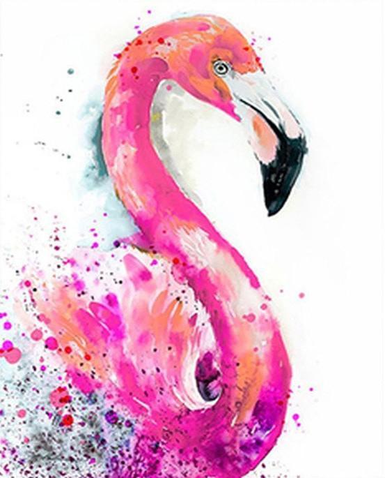 Aquarel Flamingo Schilderen op Nummers