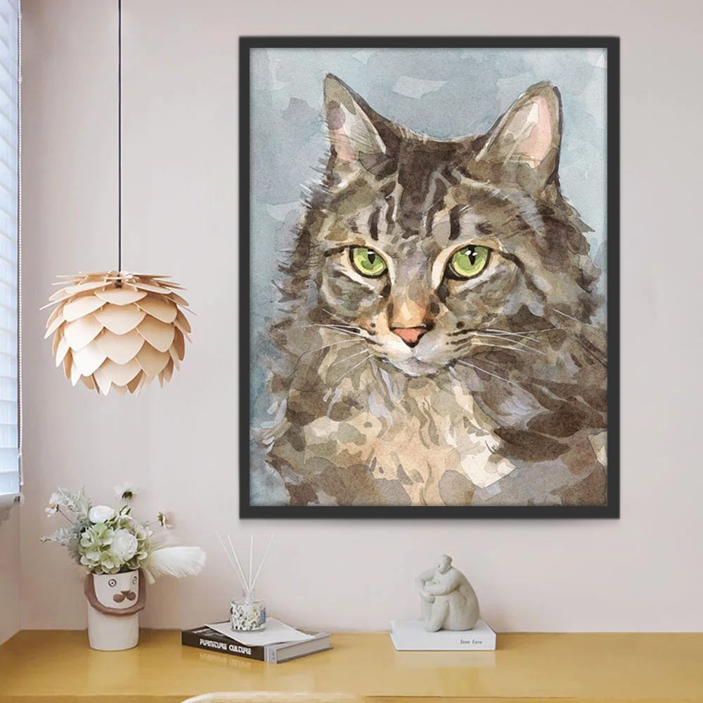 Aquarel Kat Schilderen op Nummers