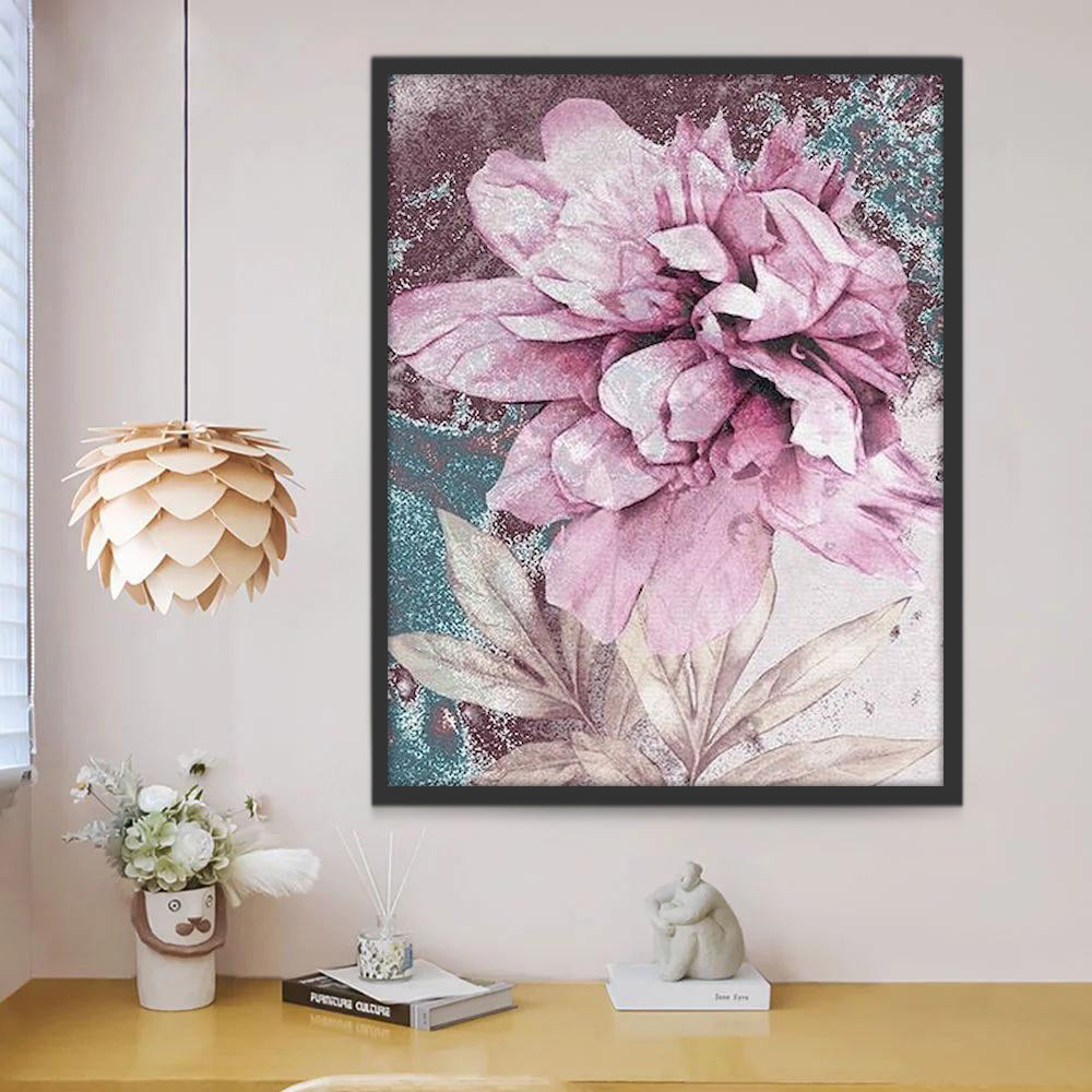 Aquarel Paarse Bloem Schilderen op Nummers