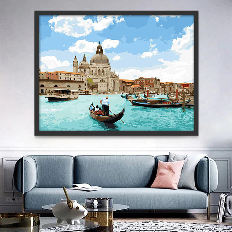 Aquarel Stad Venetië Schilderen op Nummers