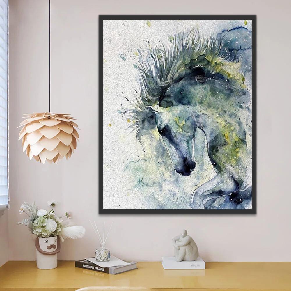 Aquarel Stijl Paard Schilderen op Nummers
