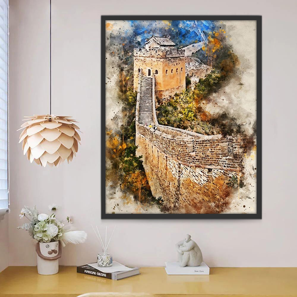 Aquarelstijl De Grote Muur Schilderen op Nummers