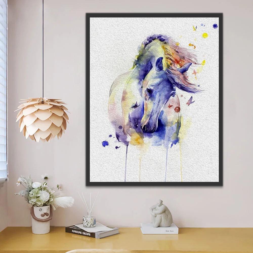 Aquarelstijl Paard Schilderen op Nummers