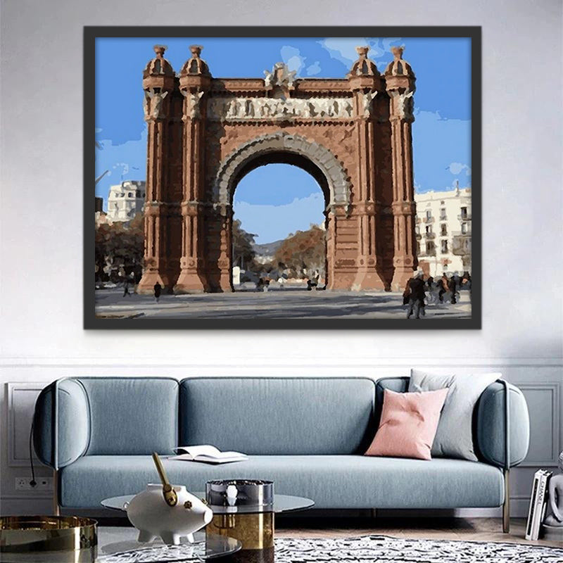 Arc de Triomphe, Barcelona Schilderen op Nummers