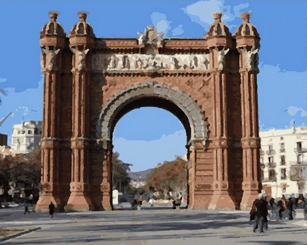 Arc de Triomphe, Barcelona Schilderen op Nummers