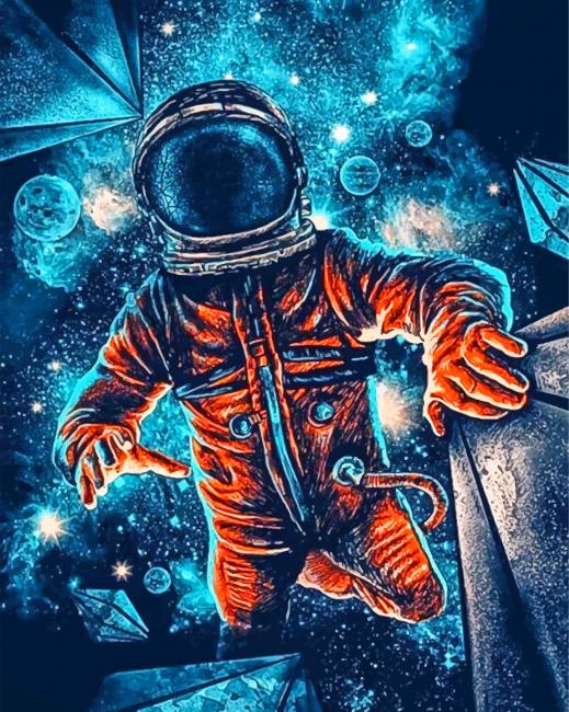 Astronaut in Kosmische Ruimte Schilderen op Nummers