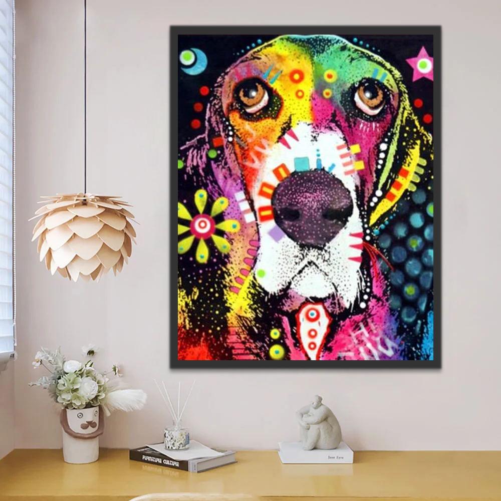 Beagle Pop Art Schilderen op Nummers