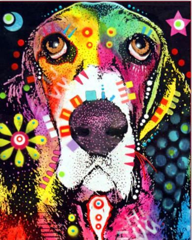 Beagle Pop Art Schilderen op Nummers