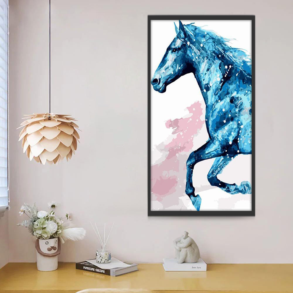 Blauw Paard Schilderen op Nummers