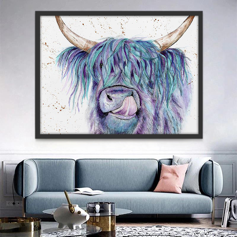 Blauw-Paarse Yak Schilderen op Nummers