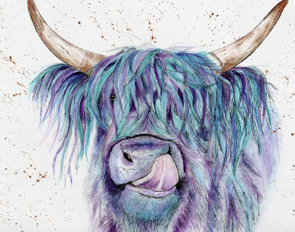 Blauw-Paarse Yak Schilderen op Nummers