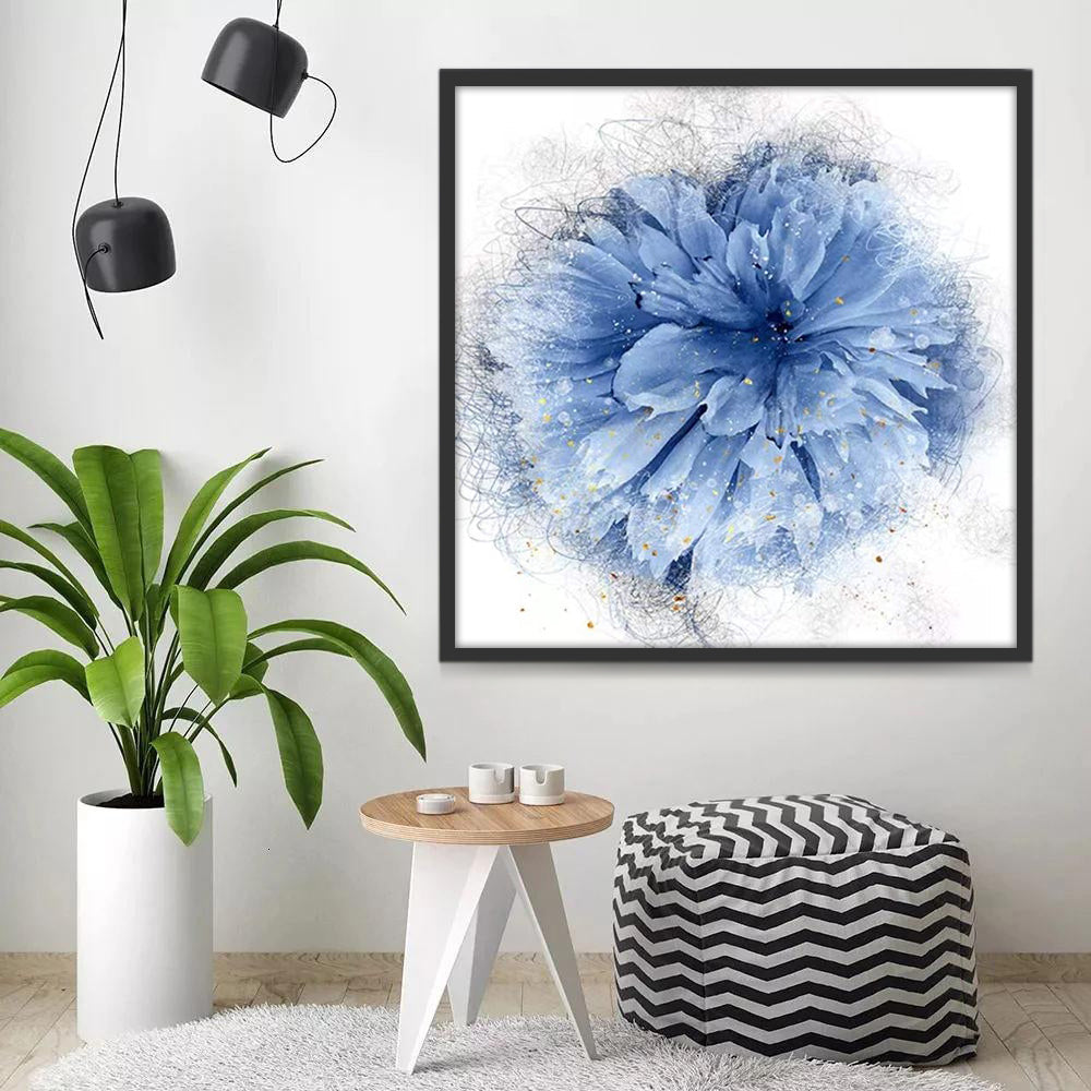 Blauwe Chrysant Schilderen op Nummers