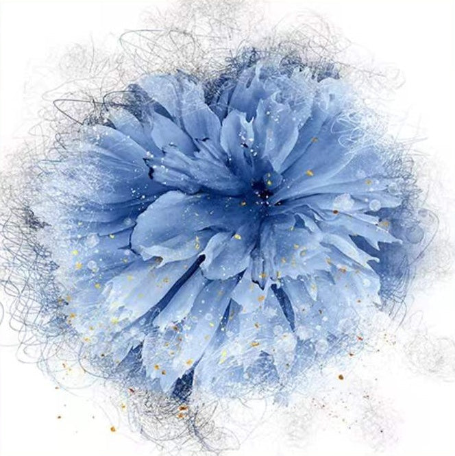 Blauwe Chrysant Schilderen op Nummers