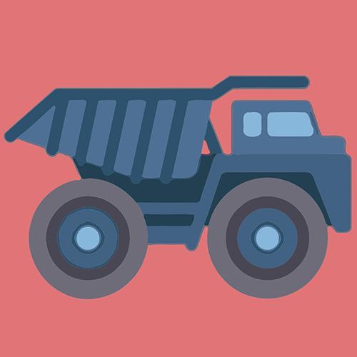 Blauwe Kiepwagen Kinderen Schilderen op Nummers