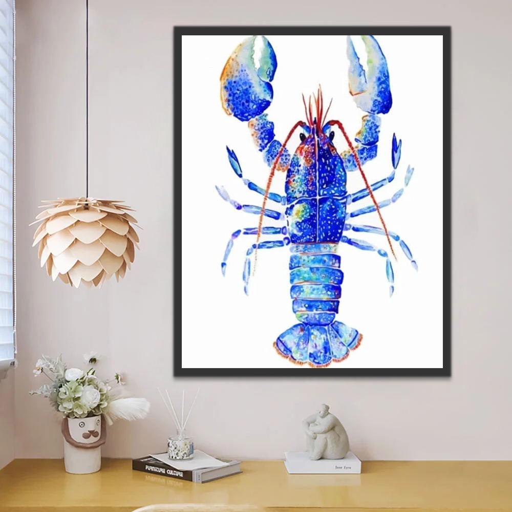 Blauwe Kreeft Schilderen op Nummers