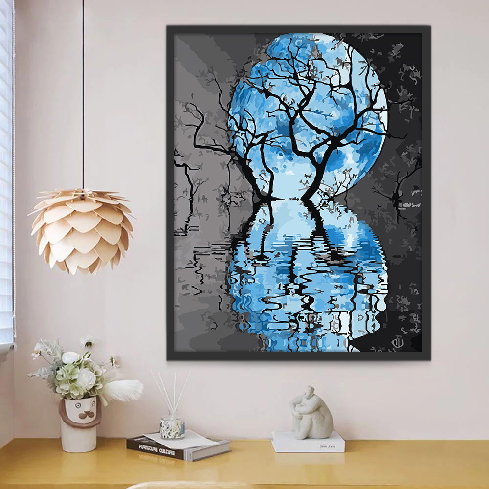 Blauwe Maan en Dode Bomen Schilderen op Nummers