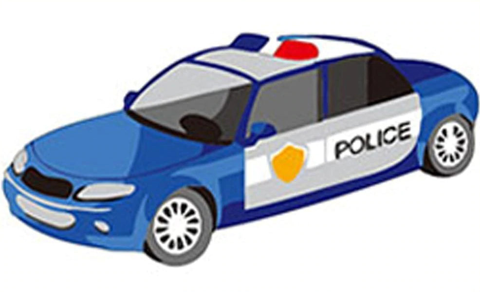 Blauwe Politie Auto Schilderen op Nummers