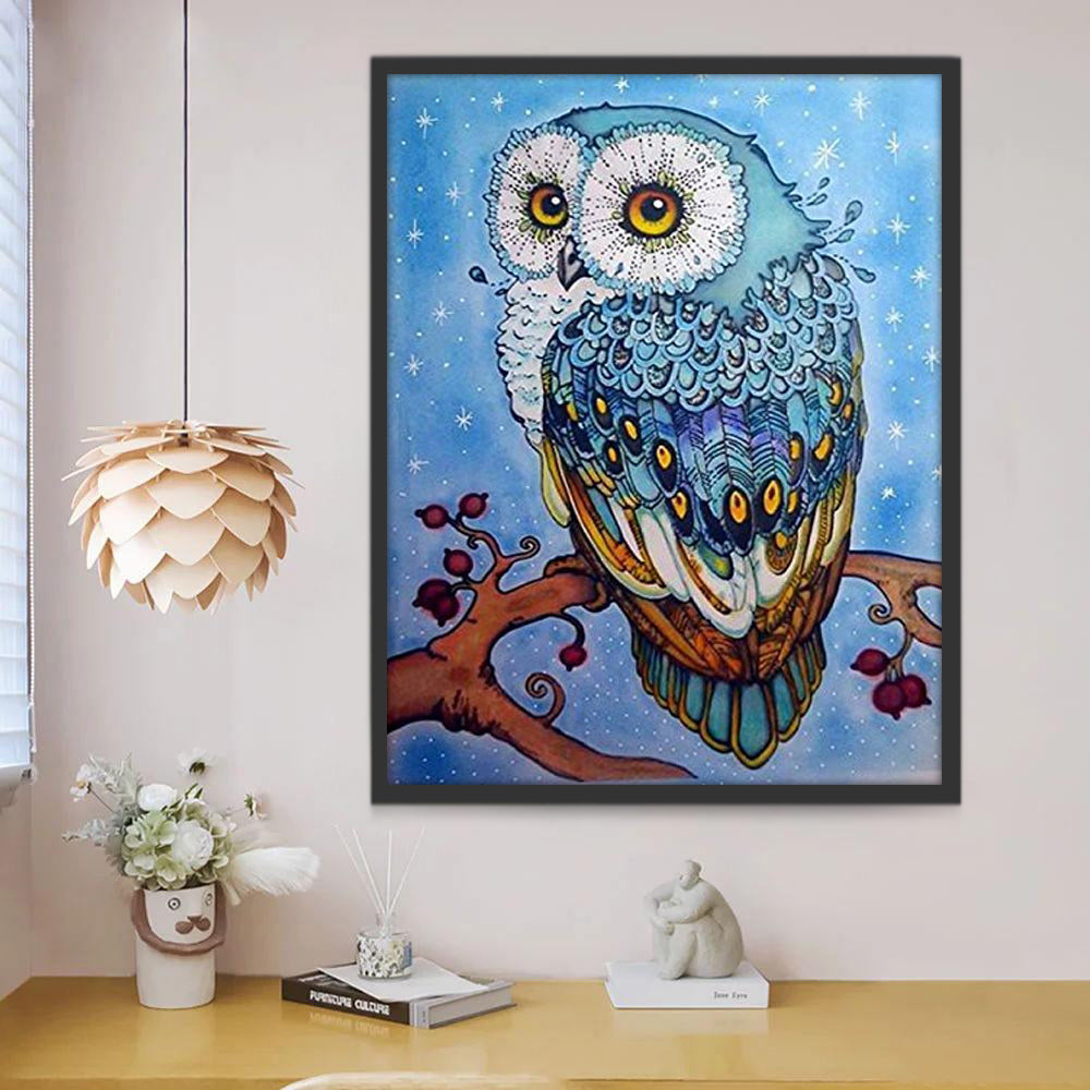 Blauwe Uil Schilderen op Nummers