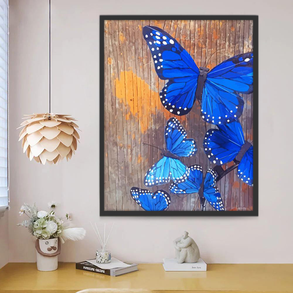 Blauwe Vlinders Schilderen op Nummers
