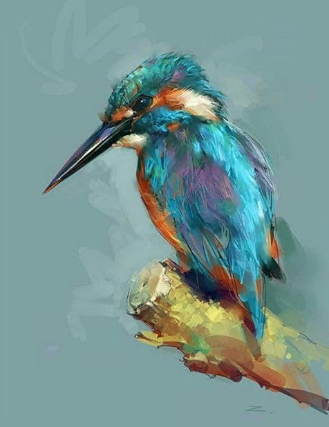 Blauwe Vogel Schilderen op Nummers