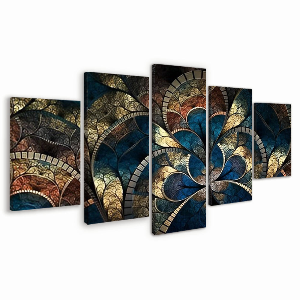 Bloem Decoratieve Schilderij 5 Platen Schilderen op Nummers