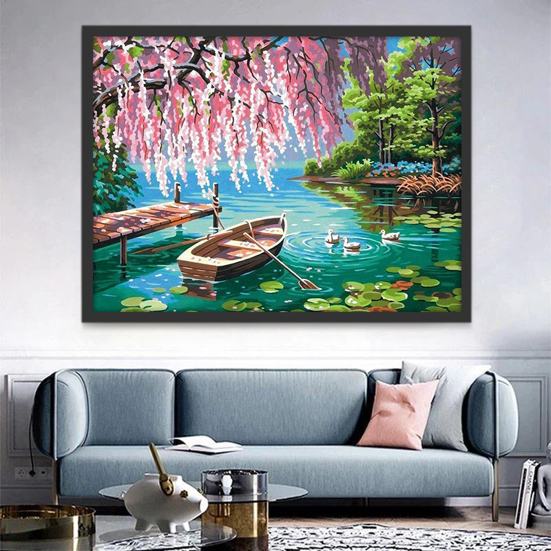 Bloemen en Meer in de Lente Schilderen op Nummers