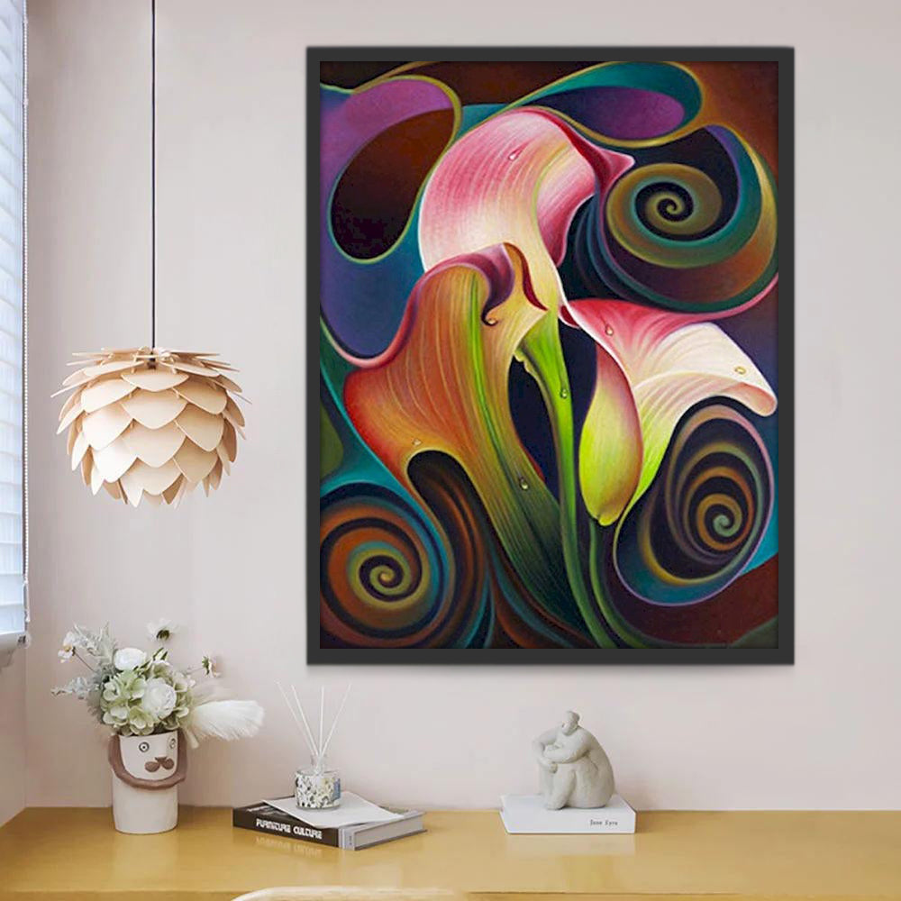 Bloemen in Abstracte Stijl Schilderen op Nummers