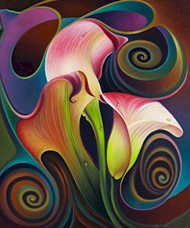 Bloemen in Abstracte Stijl Schilderen op Nummers
