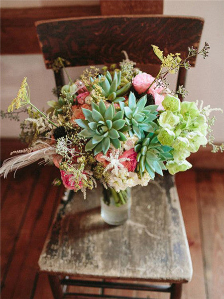 Bloemen in potten op een Oude Stoel Schilderen op Nummers