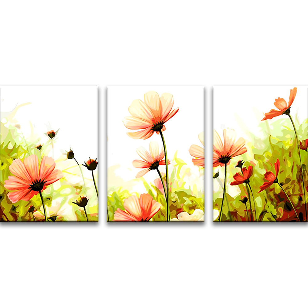 Bloemen naar de Zon 3 Platen Schilderen op Nummers