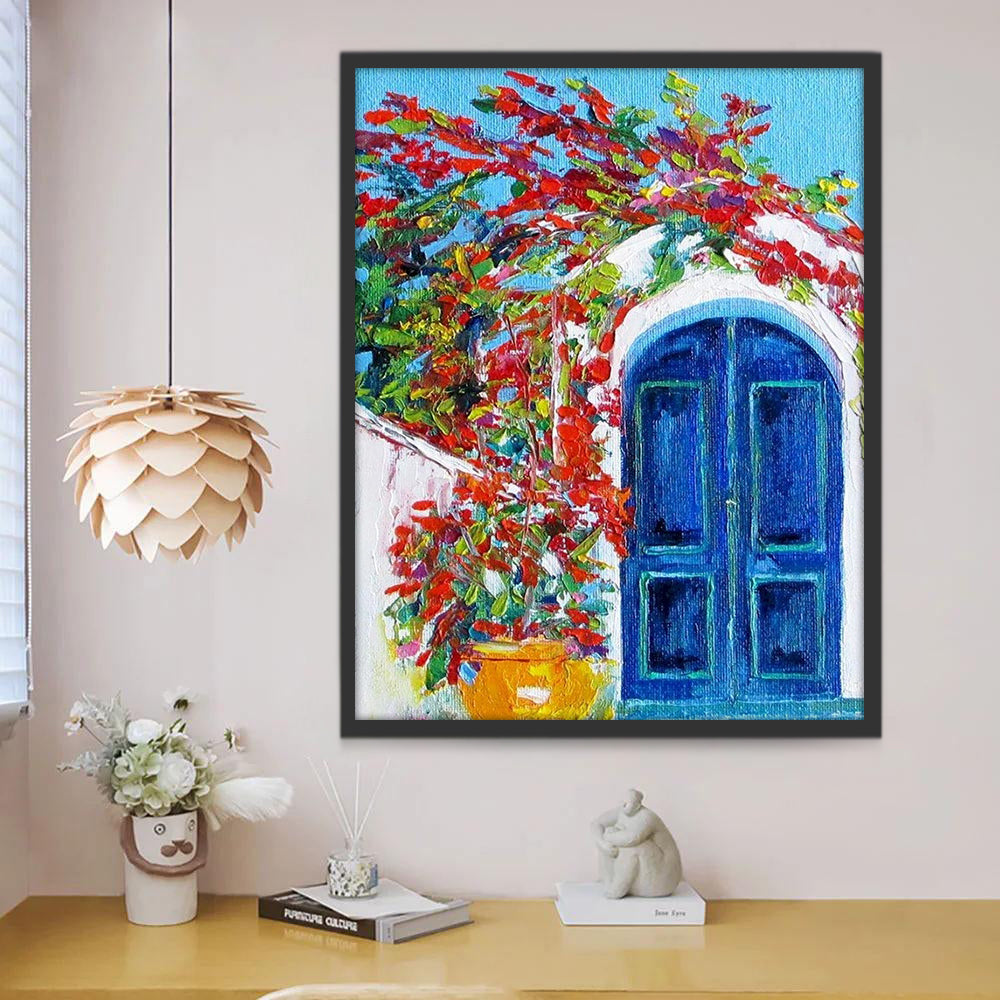 Bloemen op de Muur en rond het Huis Schilderen op Nummers