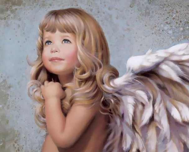 Blonde Engel Schilderen op Nummers