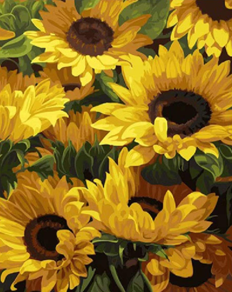 Blühende Sonnenblumen Schilderen op Nummers
